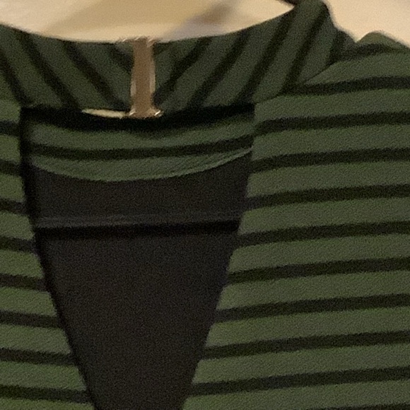 Anthropology Hutch Green/Black Striped Dress Size Small - Picture 5 of 5